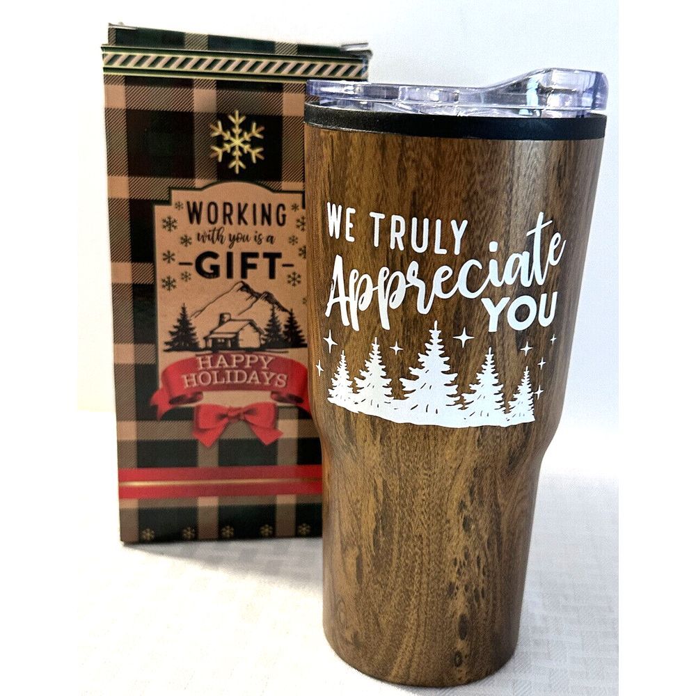 Happy Holiday Appreciation Tumbler Working with you is a gift 20oz